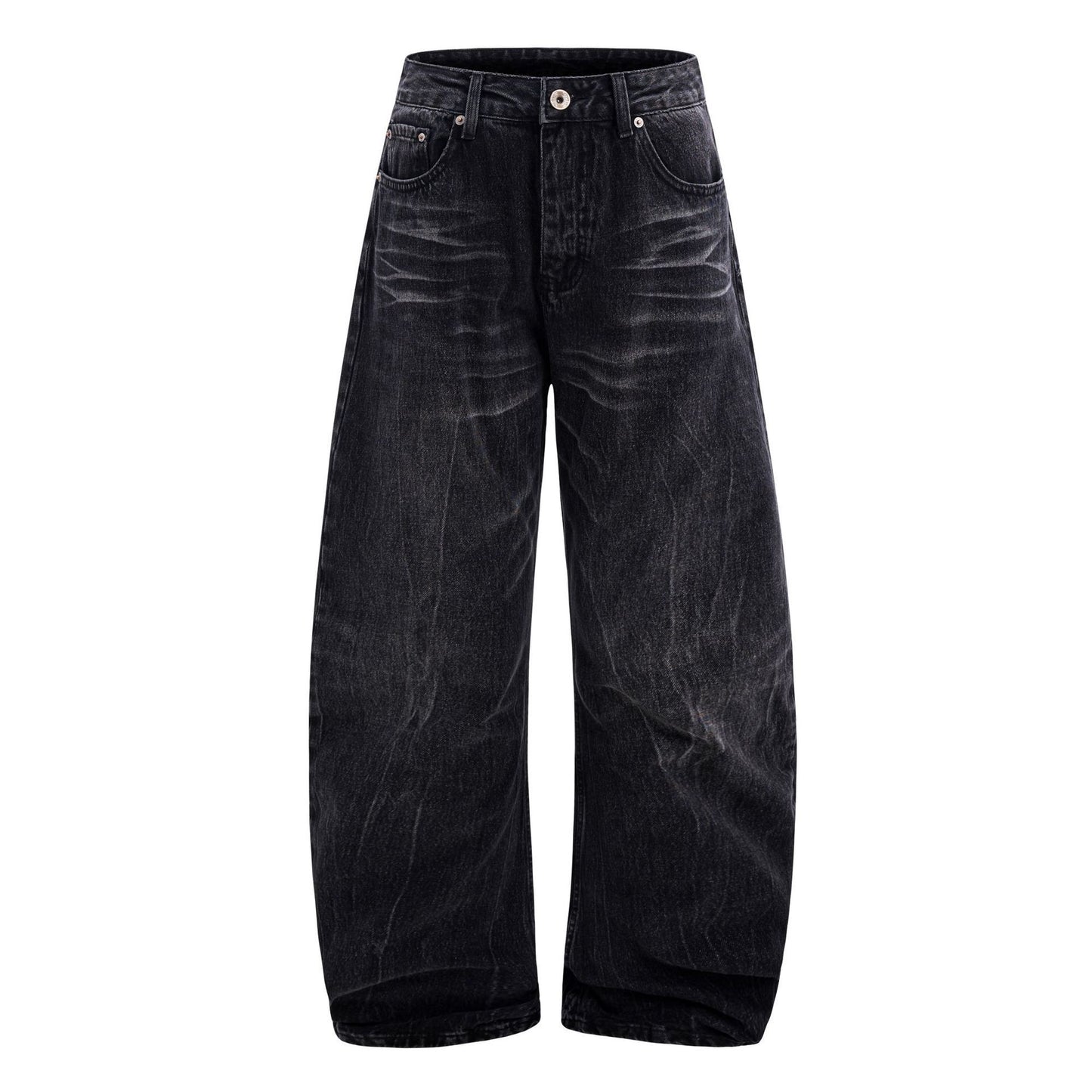 Washed Old Lightning Crack Jeans