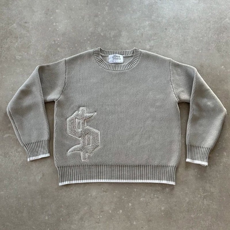 Design Jacquard Loose-fitting sweater