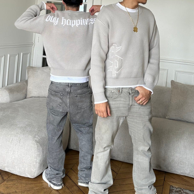 Design Jacquard Loose-fitting sweater