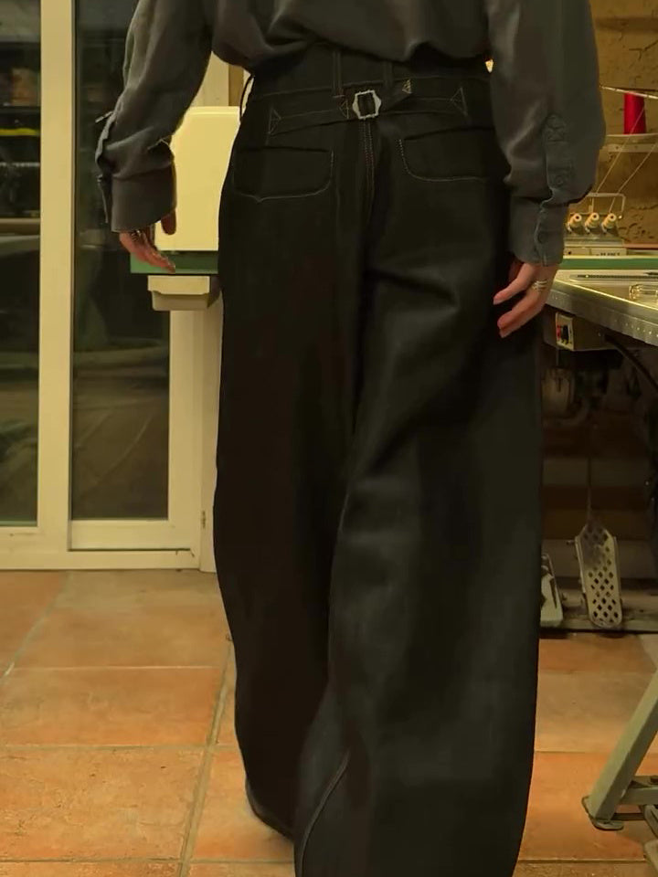 Pocket Wide-Leg Pants