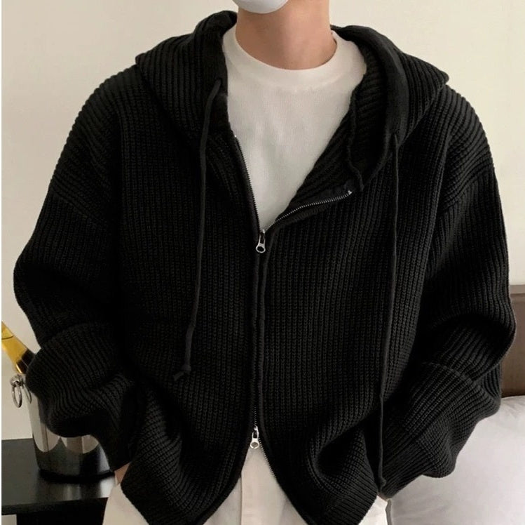 Idle Style Hooded Sweater Coat