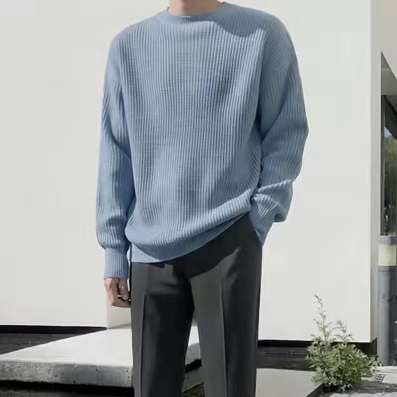 Casual Retro Crew Neck Sweater