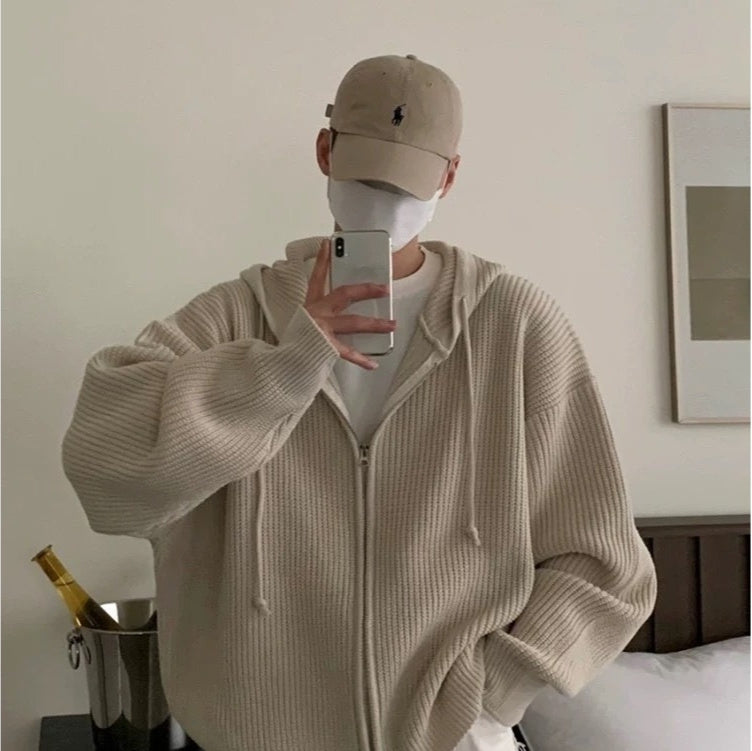 Idle Style Hooded Sweater Coat