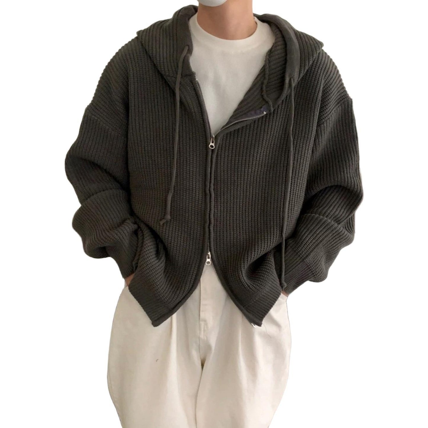 Idle Style Hooded Sweater Coat
