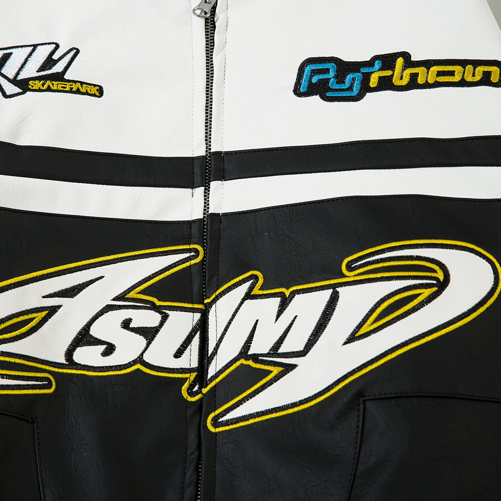 Locomotive Racing Suit Leather Coat