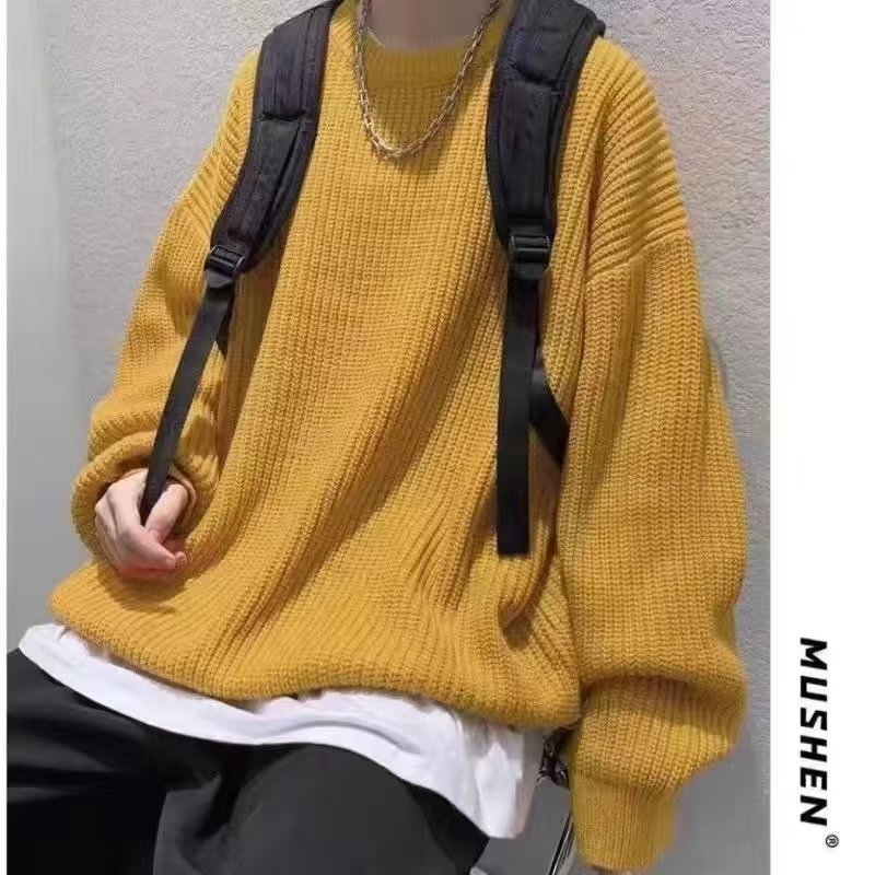 Casual Retro Crew Neck Sweater