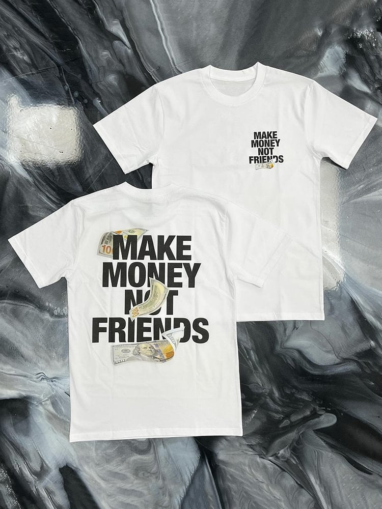 Thin Printed Round Neck Men's Short Sleeve