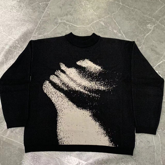 Casual Round Neck Loose Pullover Sweater