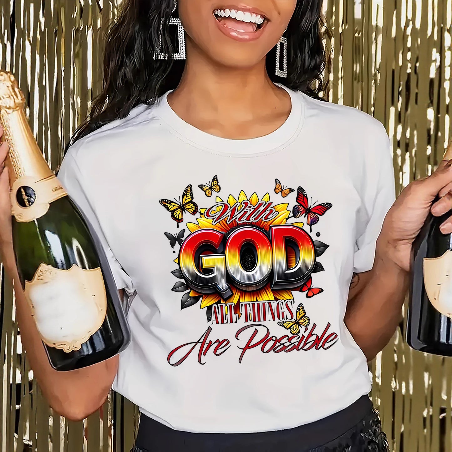 Printed Casual Plus Size Round Neck Short Sleeve T-shirt