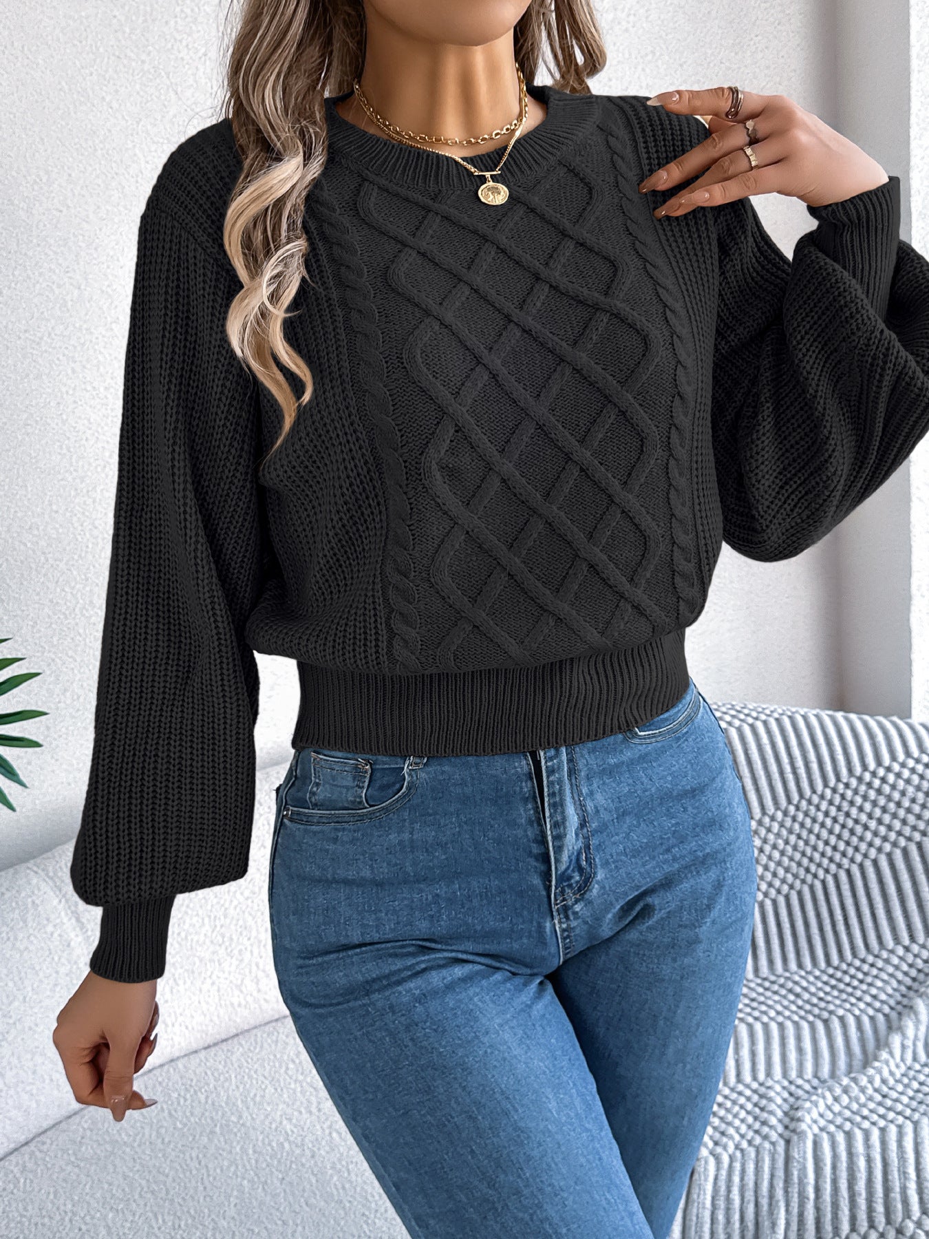 Fitted Waist Sweater
