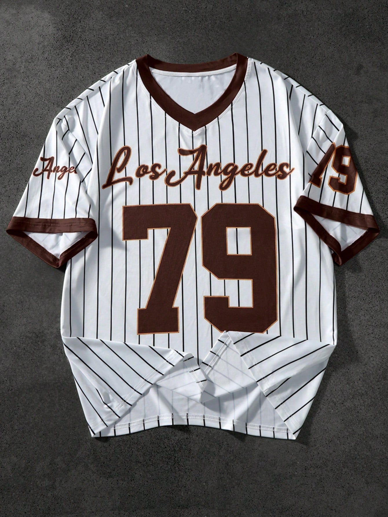 Los Angeles Letter Print Short Sleeve Top