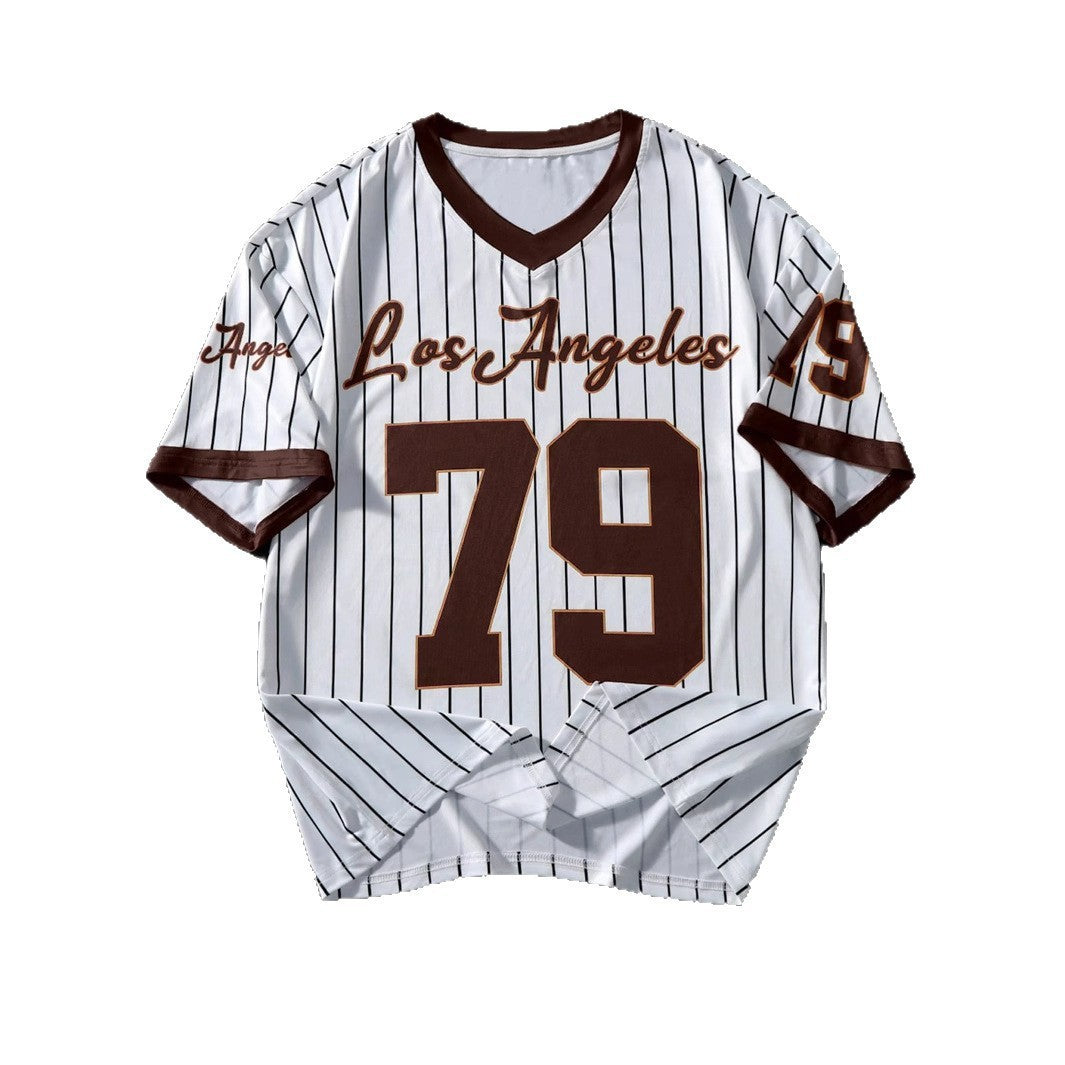 Los Angeles Letter Print Short Sleeve Top