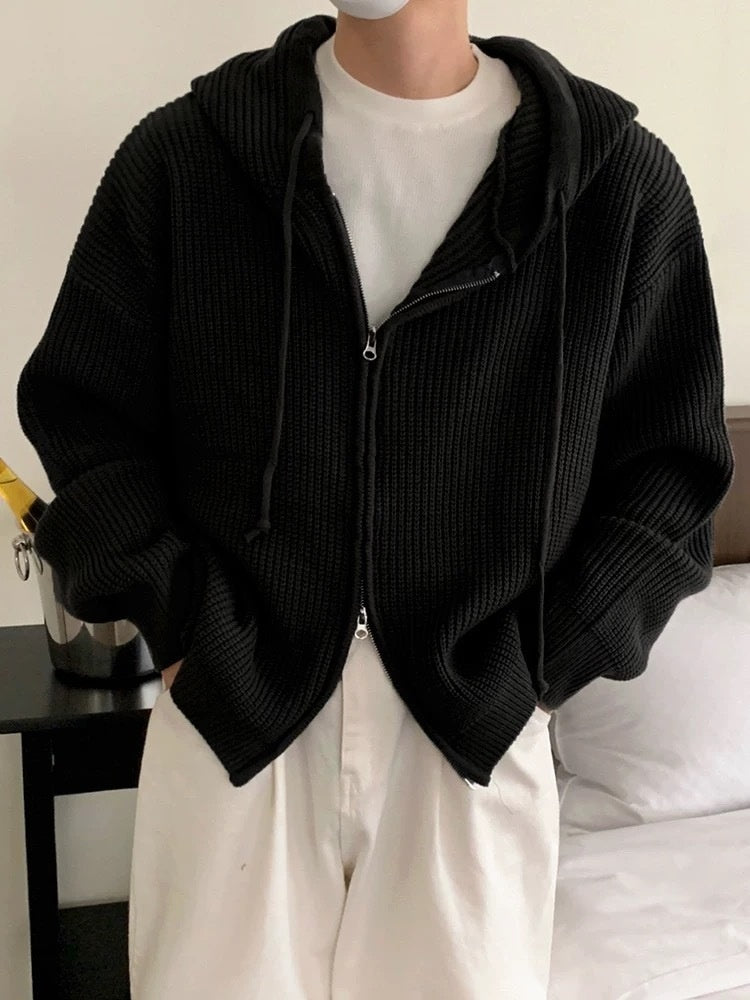 Idle Style Hooded Sweater Coat