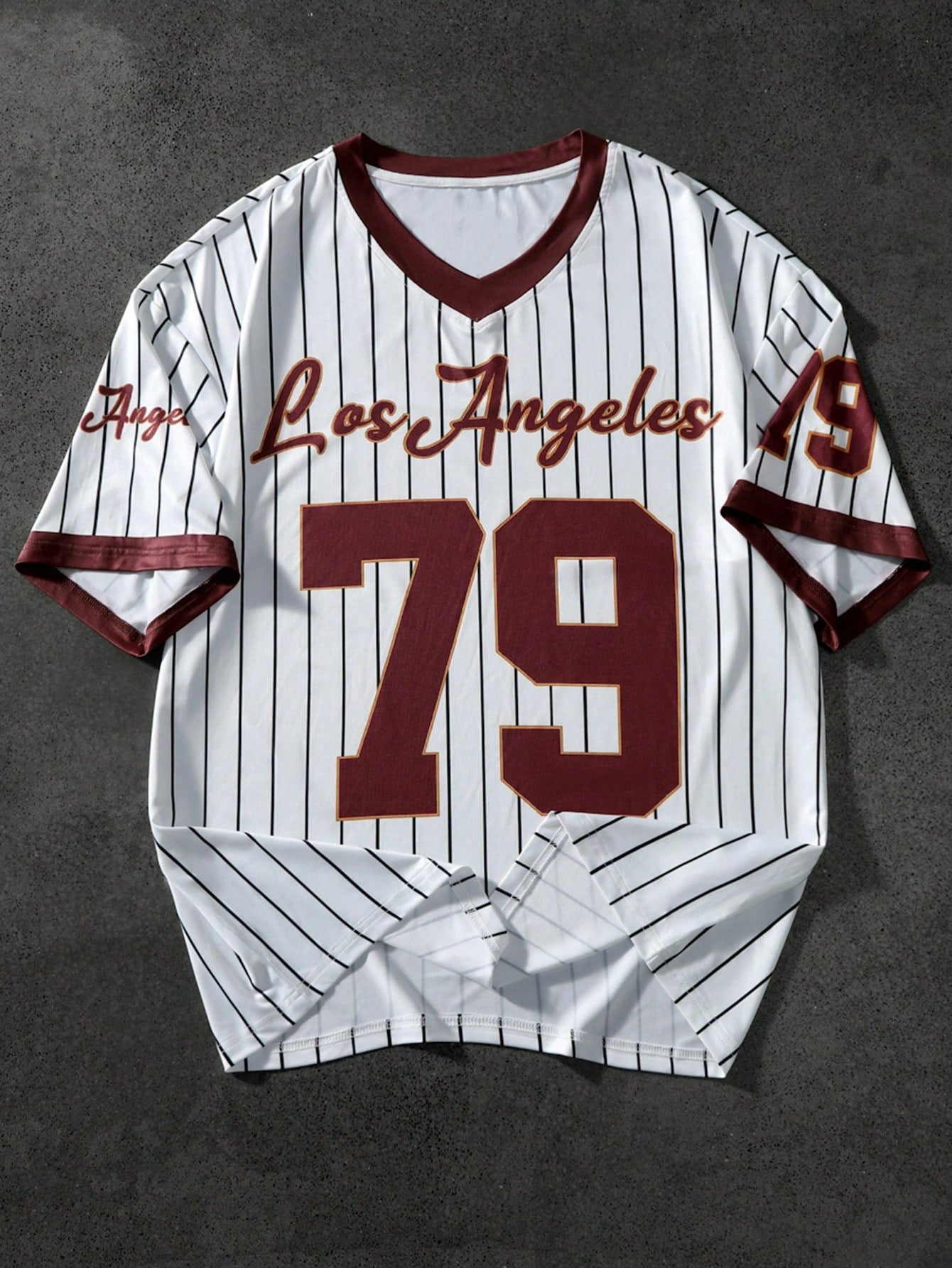 Los Angeles Letter Print Short Sleeve Top